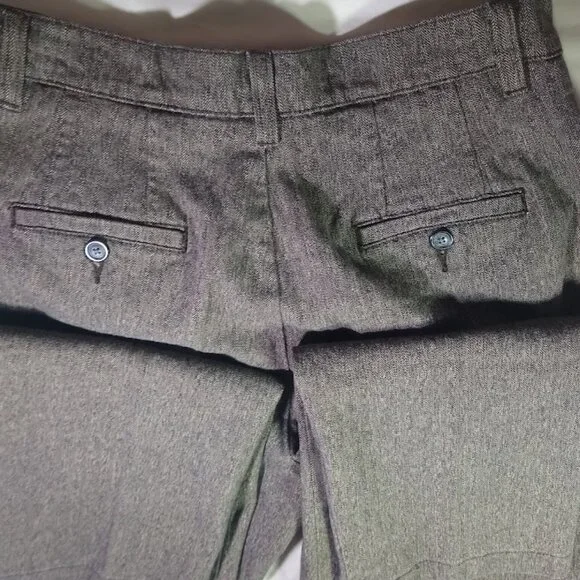 Vintage Lee size 10 brown herringbone-tweed pant/slacks/trousers - Picture 4 of 16